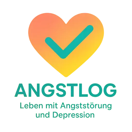 Angstlog Logo mit Herzsymbol – Leben mit Angststörung und Depression